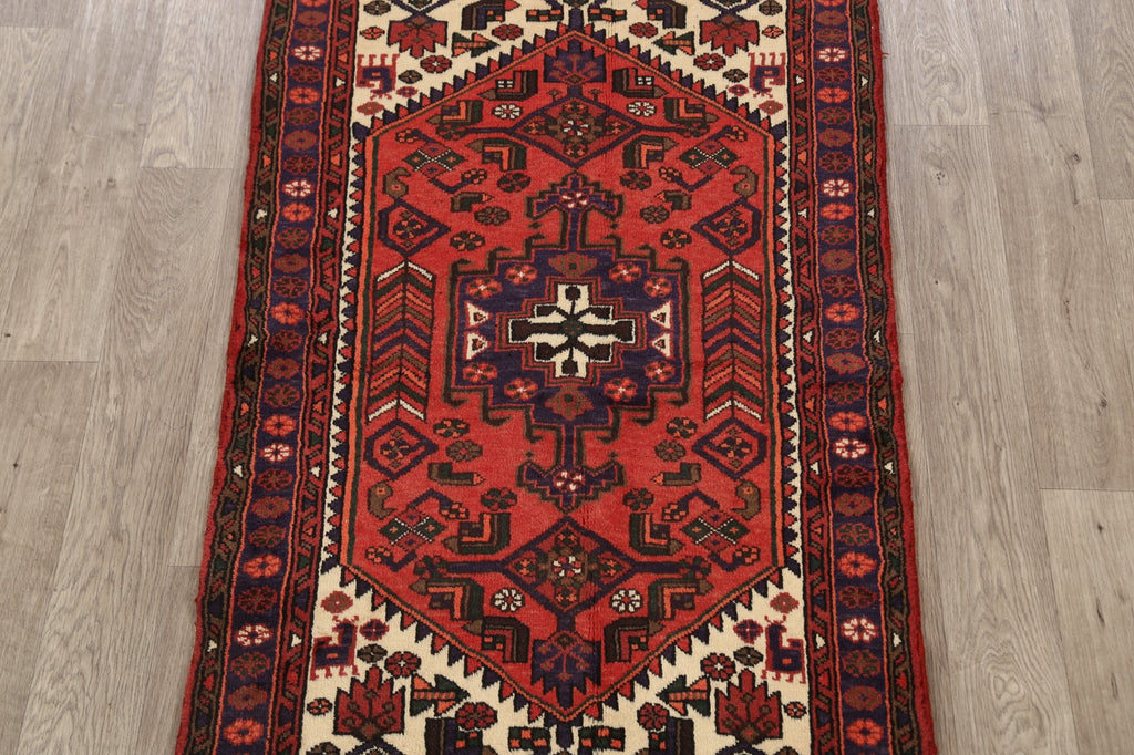 Tribal Geometric Hamedan Persian Area Rug 3x5