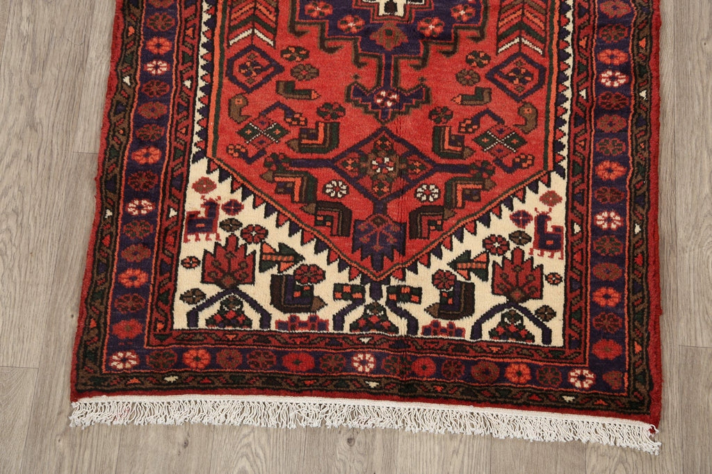 Tribal Geometric Hamedan Persian Area Rug 3x5