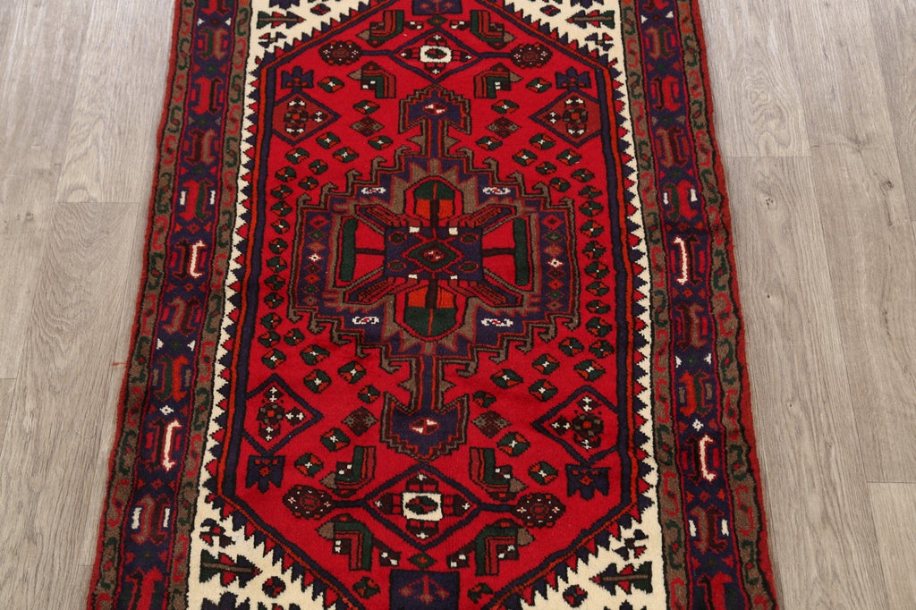 Tribal Geometric Hamedan Persian Area Rug 3x6