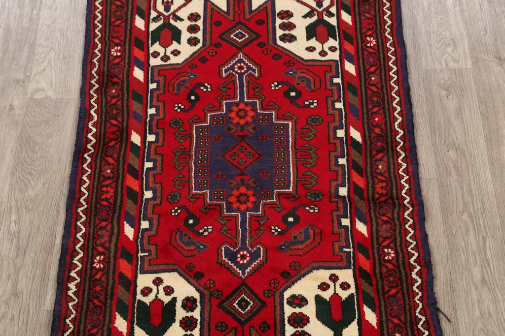 Tribal Geometric Hamedan Persian Area Rug 3x5