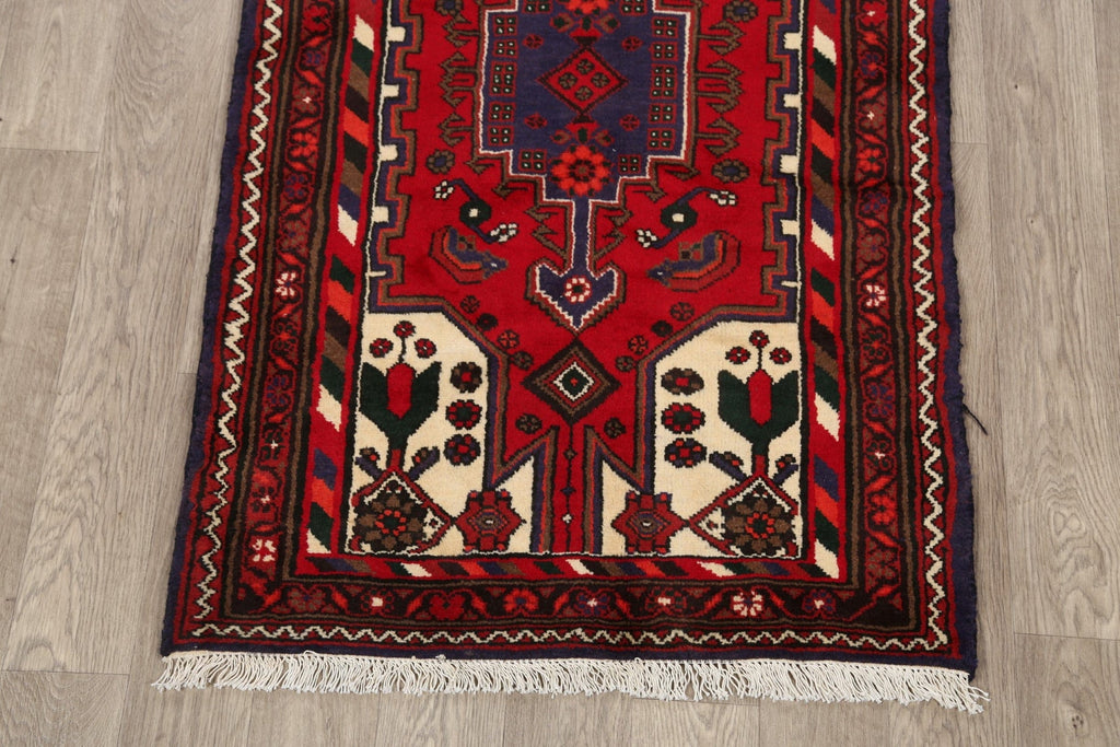 Tribal Geometric Hamedan Persian Area Rug 3x5