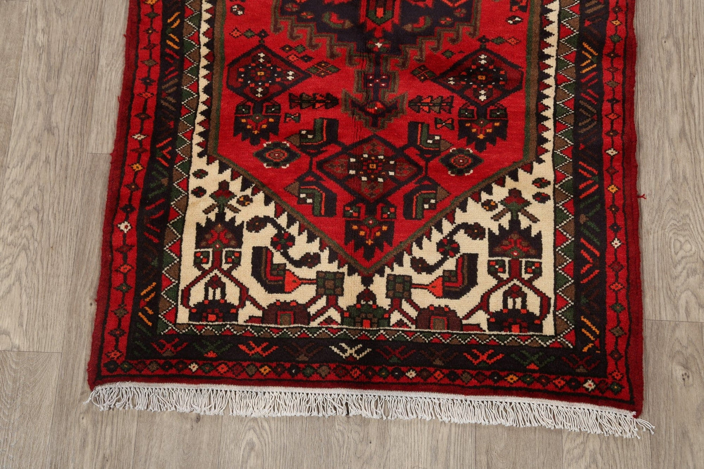 Tribal Hamedan Persian Area Rug 3x5