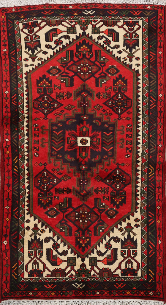 Tribal Hamedan Persian Area Rug 3x5