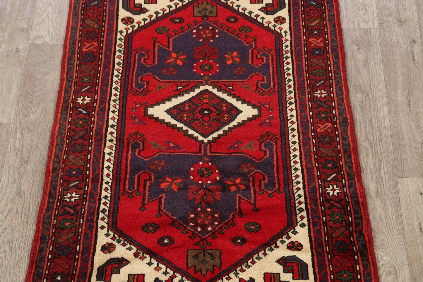 Tribal Hamedan Persian Area Rug 3x5