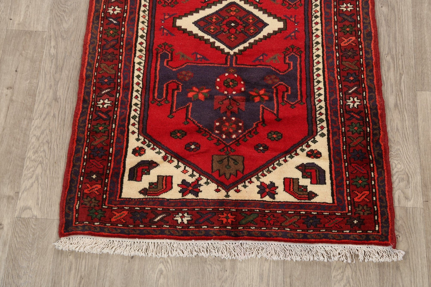 Tribal Hamedan Persian Area Rug 3x5