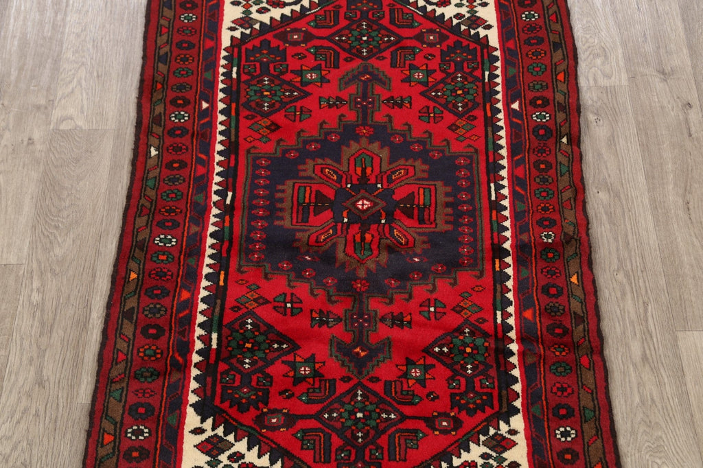 Tribal Geometric Hamedan Persian Area Rug 3x5