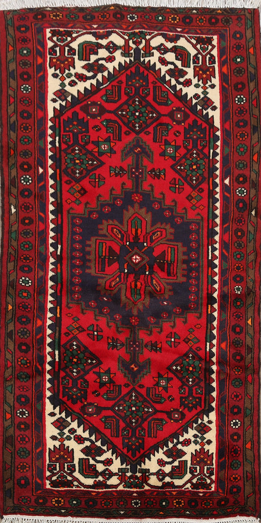 Tribal Geometric Hamedan Persian Area Rug 3x5