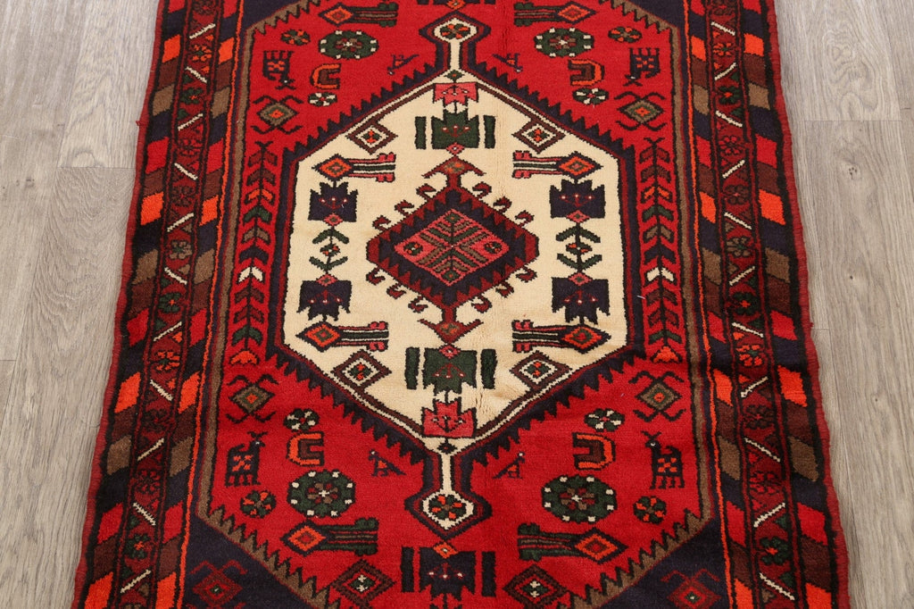 Tribal Geometric Hamedan Persian Area Rug 3x5