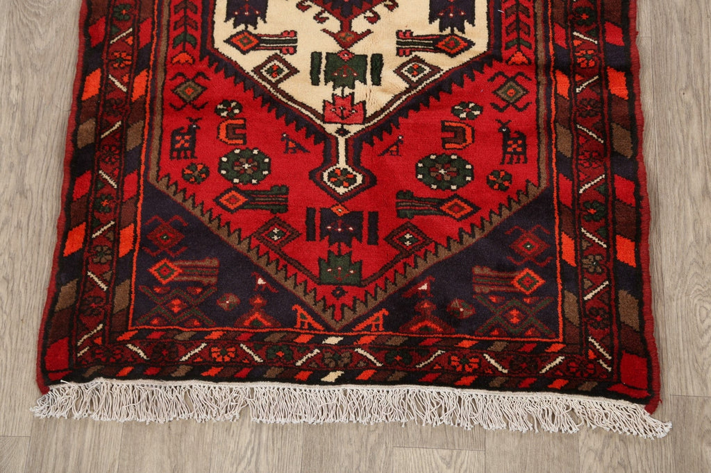 Tribal Geometric Hamedan Persian Area Rug 3x5