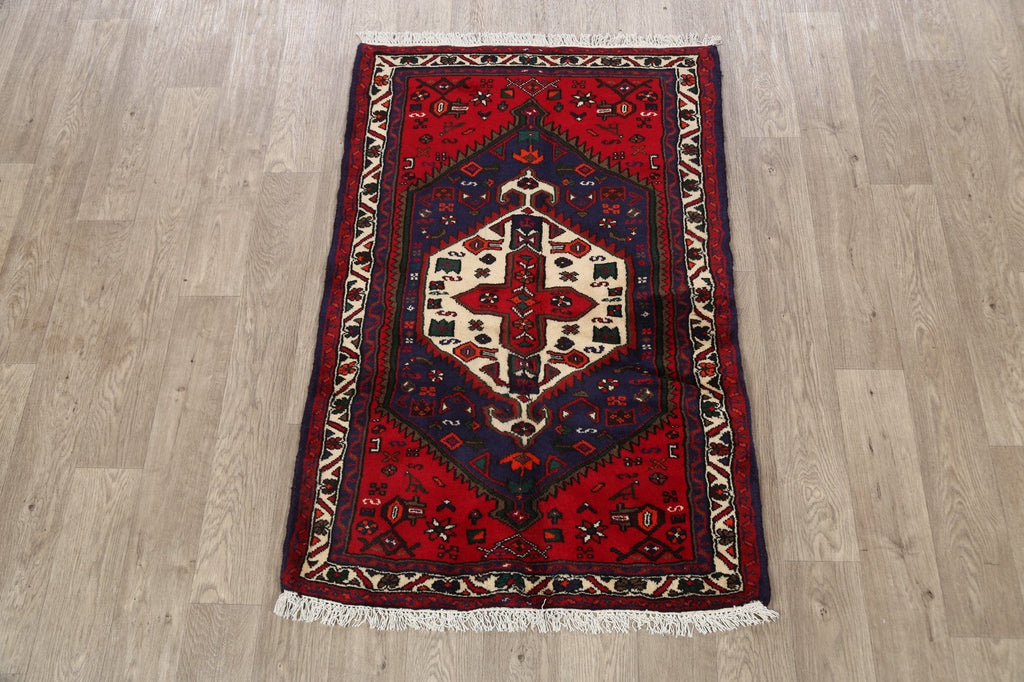 Tribal Geometric Hamedan Persian Area Rug 3x5