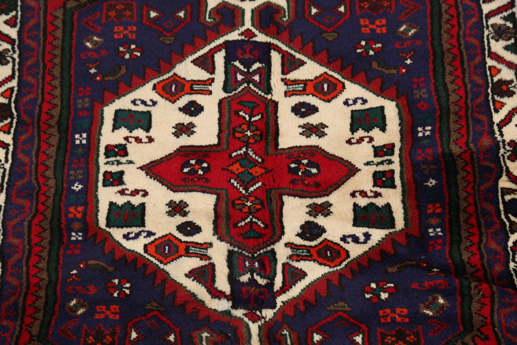 Tribal Geometric Hamedan Persian Area Rug 3x5