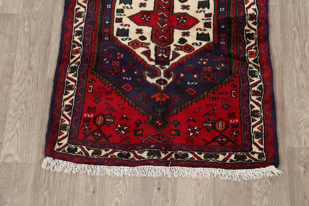 Tribal Geometric Hamedan Persian Area Rug 3x5