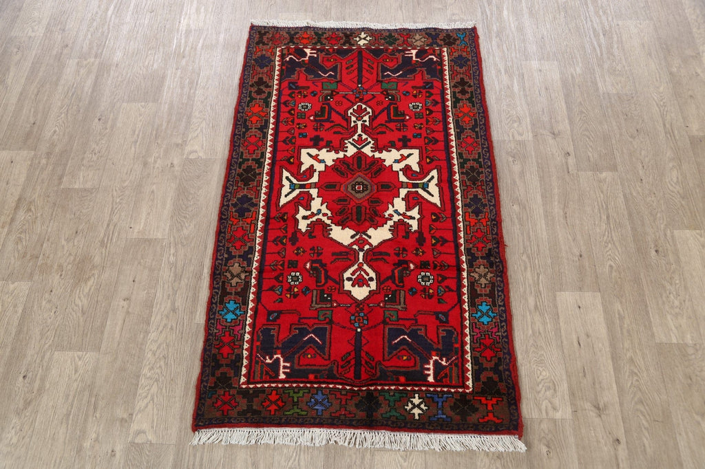 Geometric Hamedan Persian Area Rug 3x5