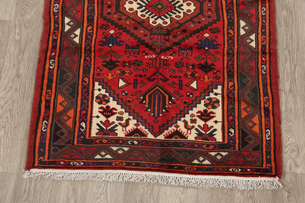 Tribal Geometric Hamedan Persian Area Rug 3x5