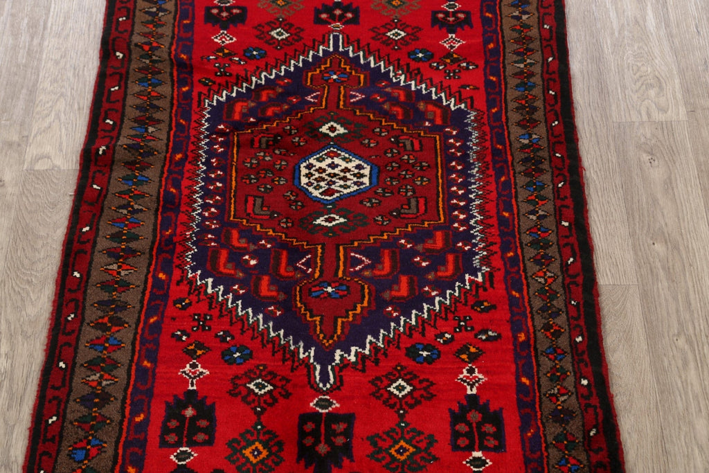 Tribal Geometric Hamedan Persian Area Rug 3x5