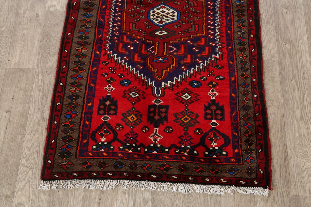 Tribal Geometric Hamedan Persian Area Rug 3x5