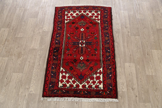 Tribal Geometric Hamedan Persian Area Rug 3x5