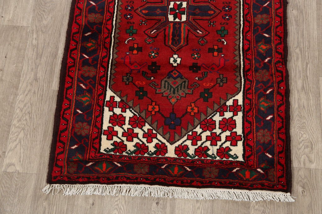 Tribal Geometric Hamedan Persian Area Rug 3x5