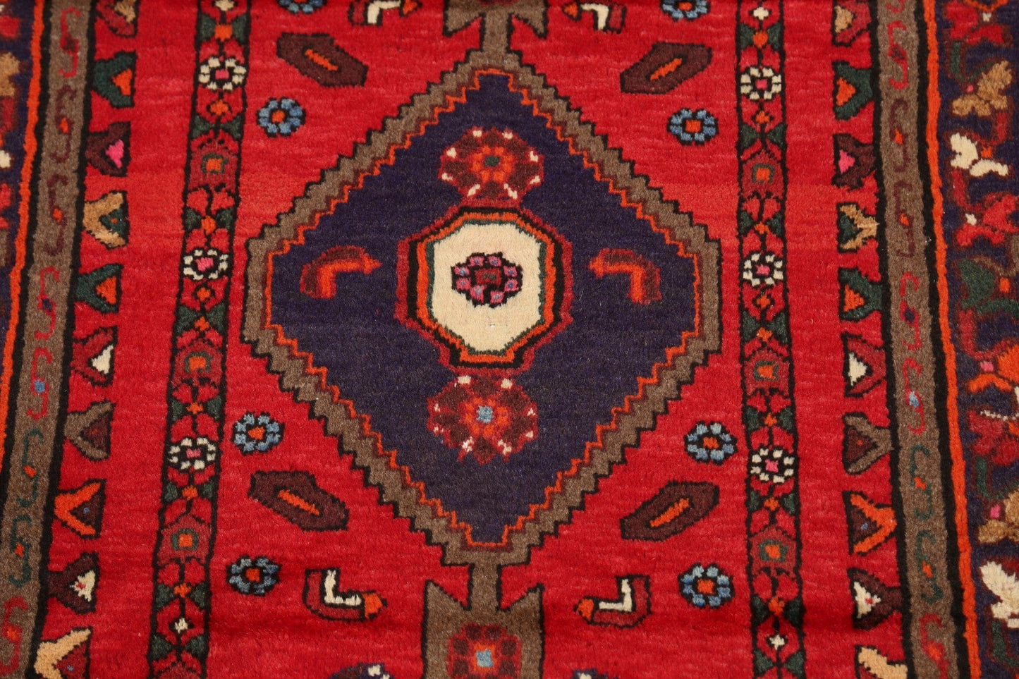 Tribal Hamedan Persian Area Rug 3x5