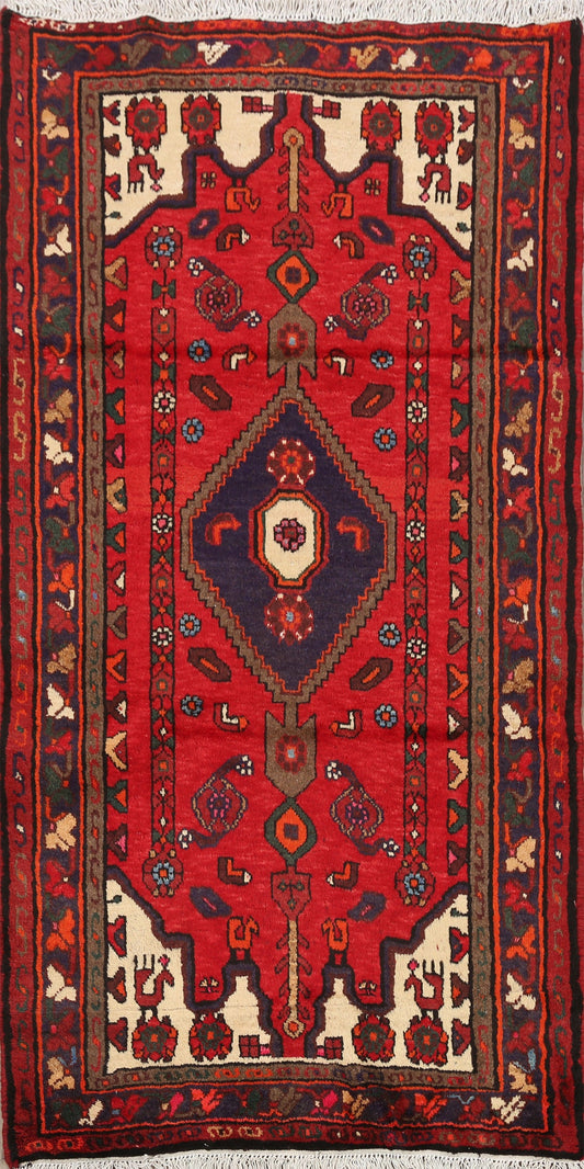 Tribal Hamedan Persian Area Rug 3x5