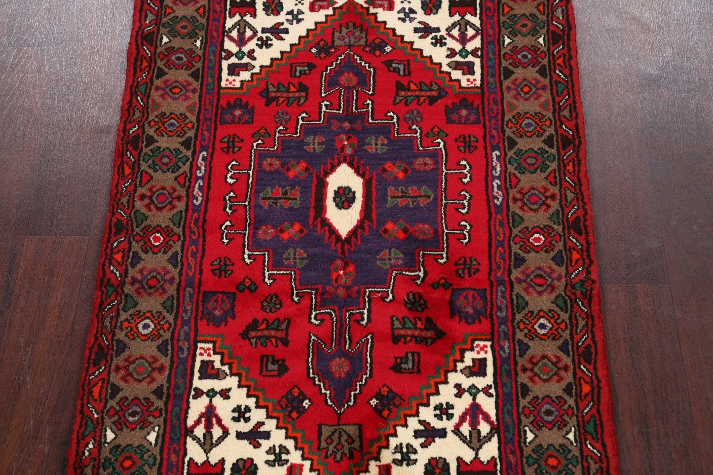 Tribal Hamedan Persian Area Rug 3x5