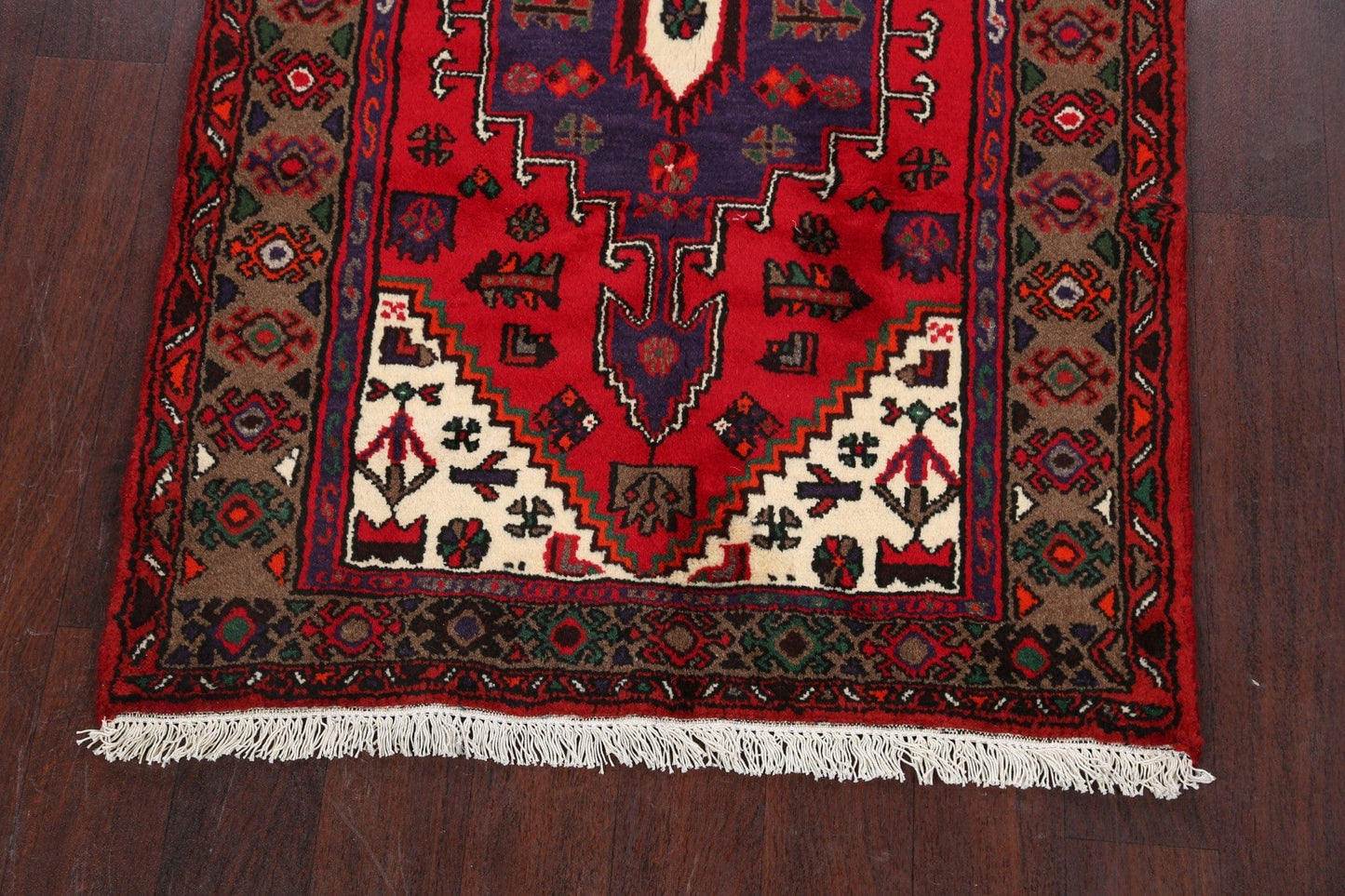 Tribal Hamedan Persian Area Rug 3x5