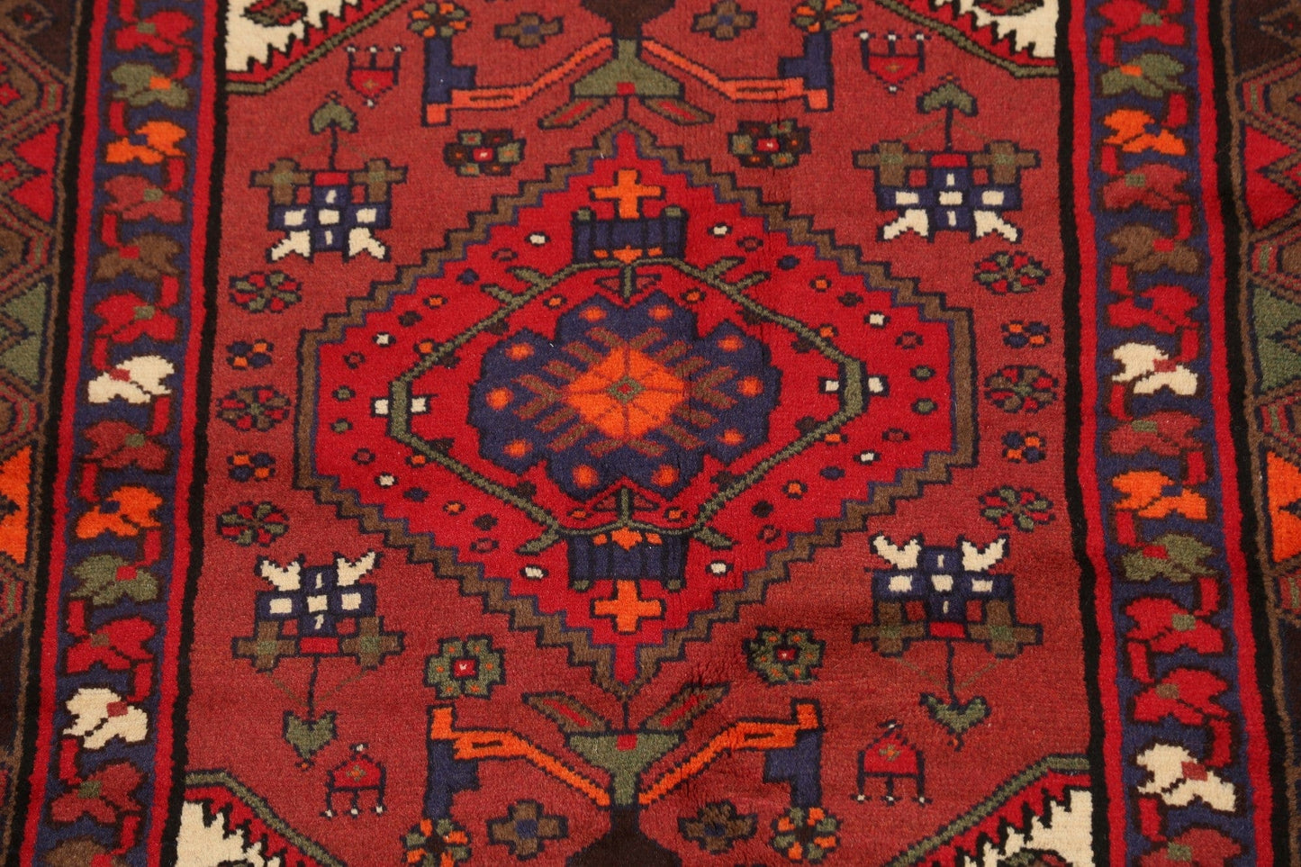 Tribal Hamedan Persian Area Rug 3x5