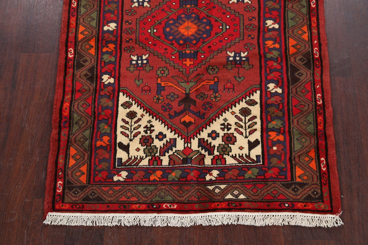 Tribal Hamedan Persian Area Rug 3x5