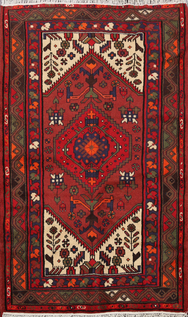 Tribal Hamedan Persian Area Rug 3x5