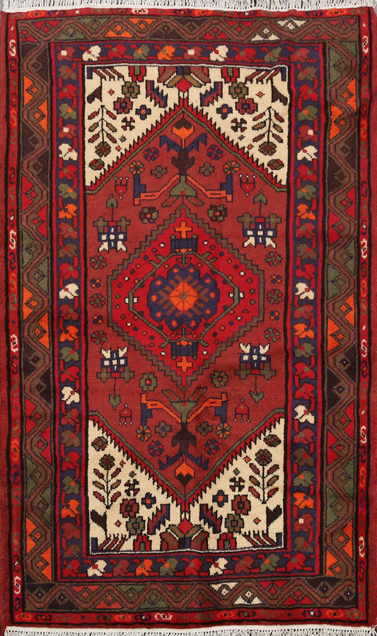 Tribal Hamedan Persian Area Rug 3x5