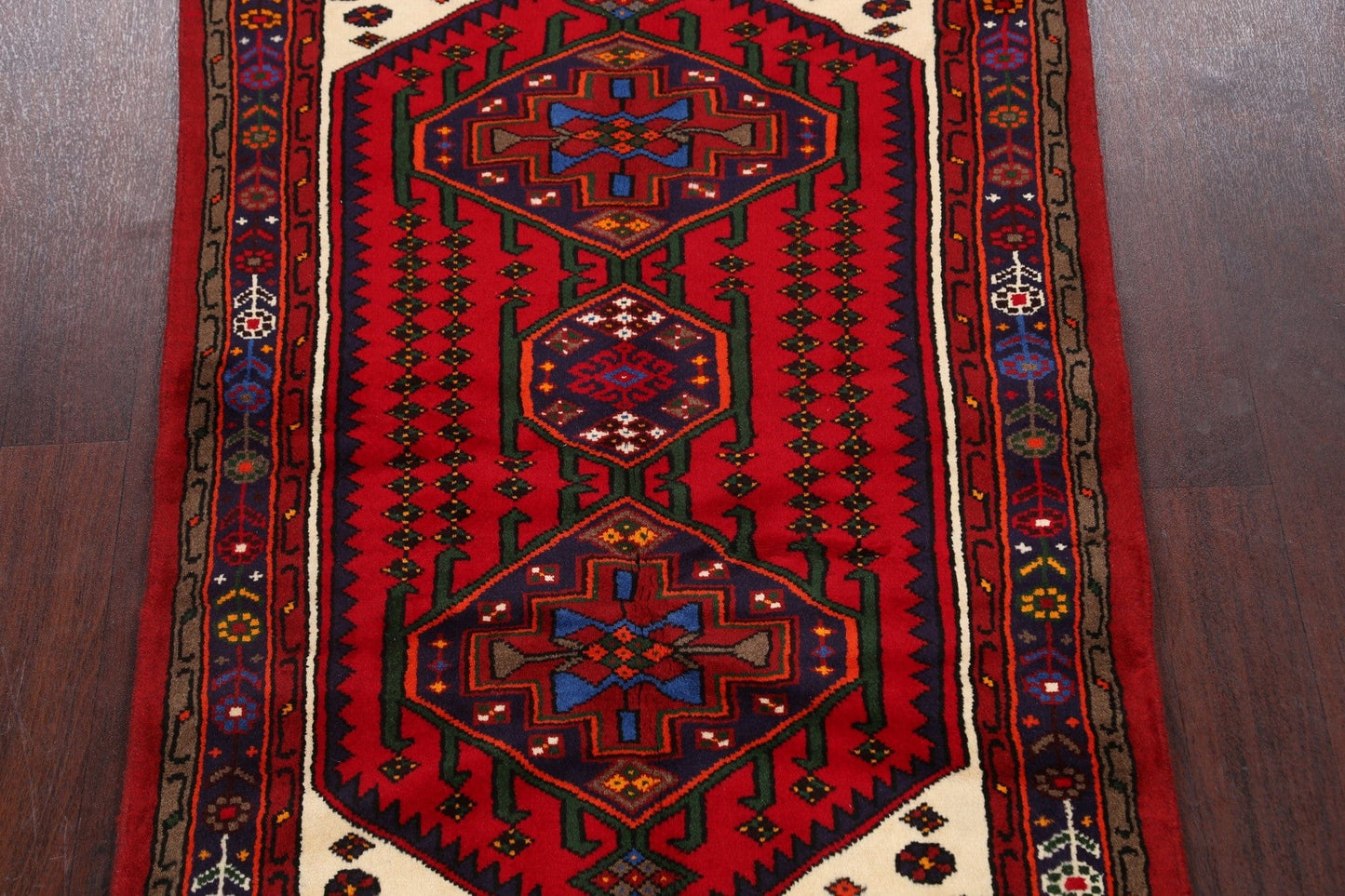 Tribal Hamedan Persian Area Rug 3x5