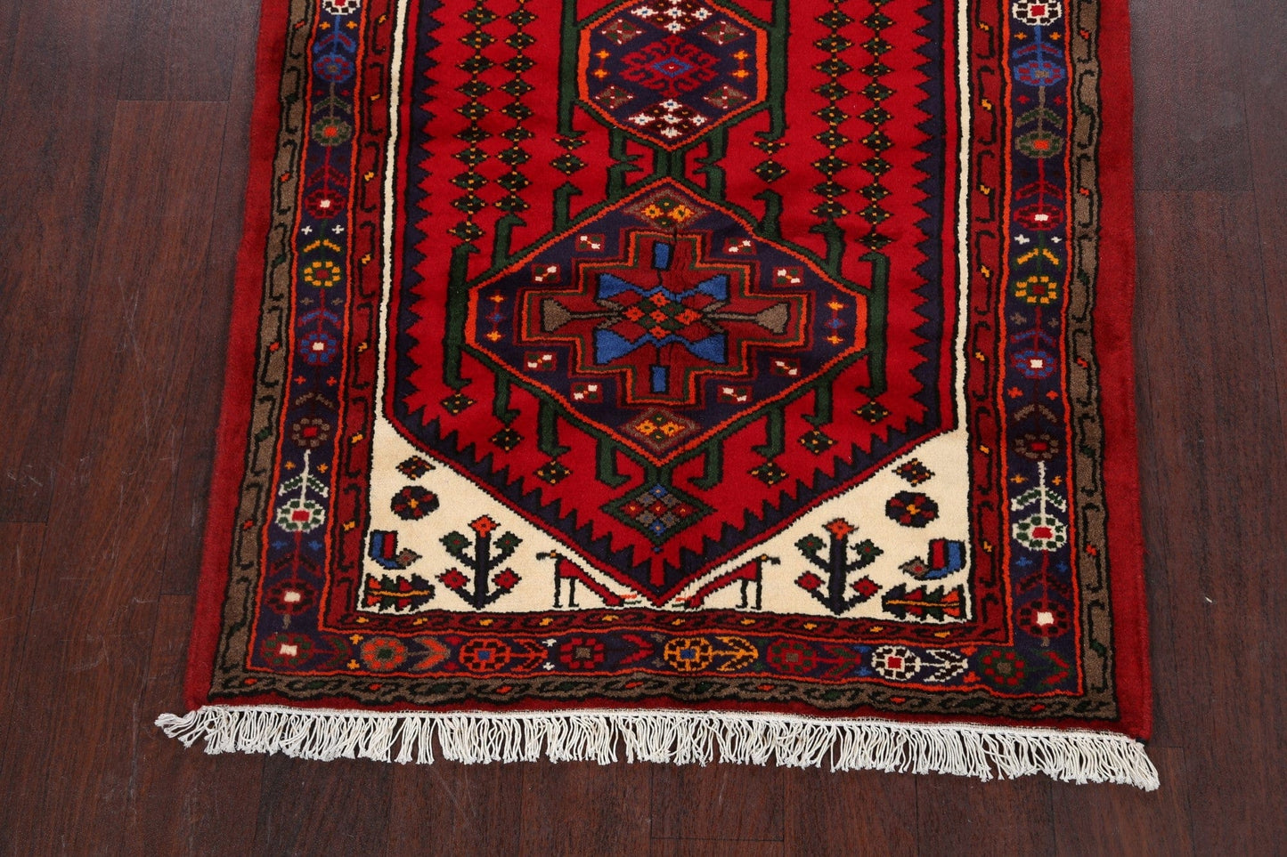 Tribal Hamedan Persian Area Rug 3x5