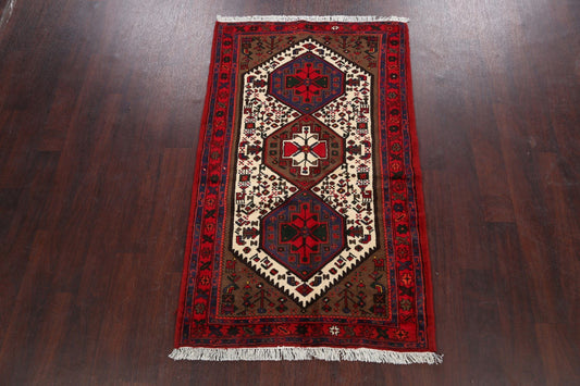 Tribal Geometric Hamedan Persian Area Rug 3x5