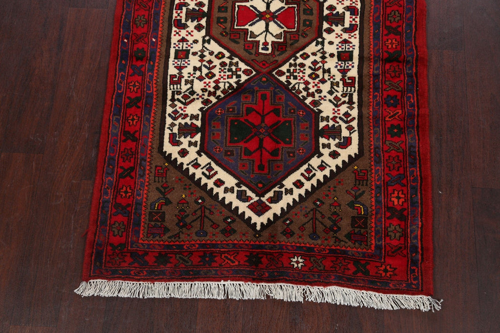 Tribal Geometric Hamedan Persian Area Rug 3x5