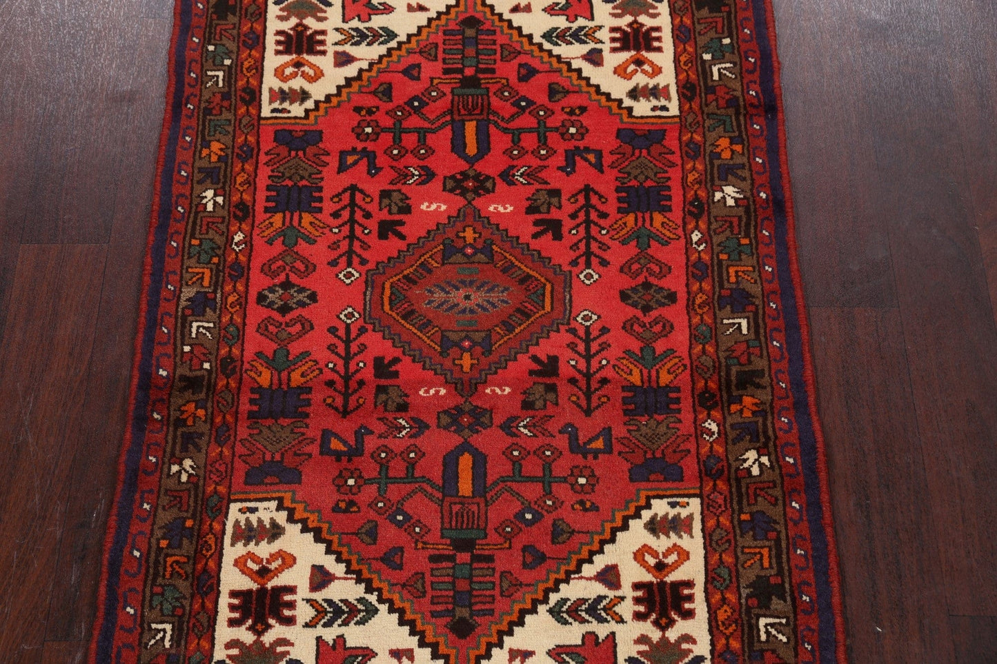 Tribal Geometric Hamedan Persian Area Rug 3x5