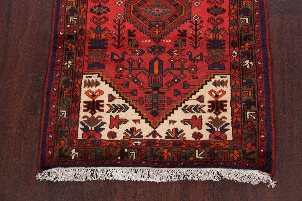 Tribal Geometric Hamedan Persian Area Rug 3x5