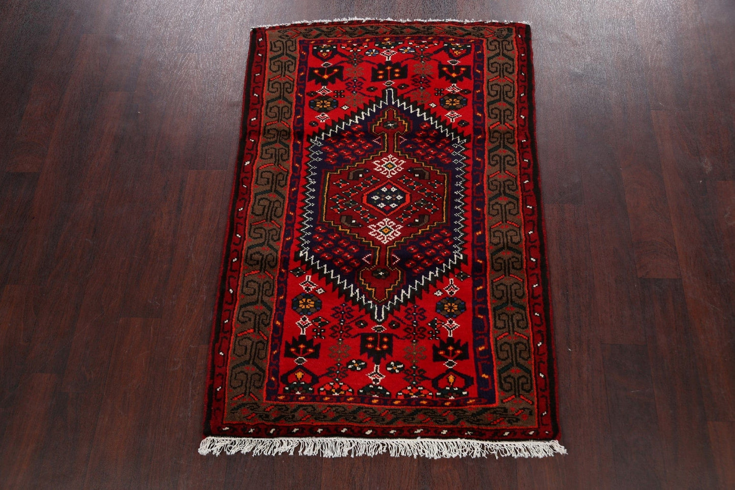 Tribal Hamedan Persian Area Rug 3x5