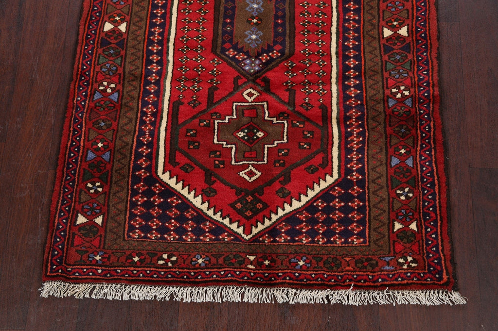 Geometric Hamedan Persian Area Rug 3x5