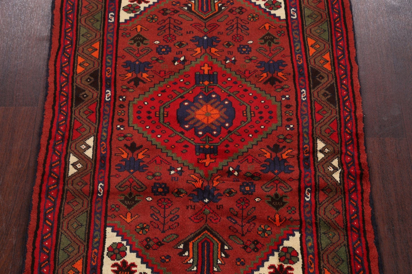 Tribal Hamedan Persian Area Rug 3x5