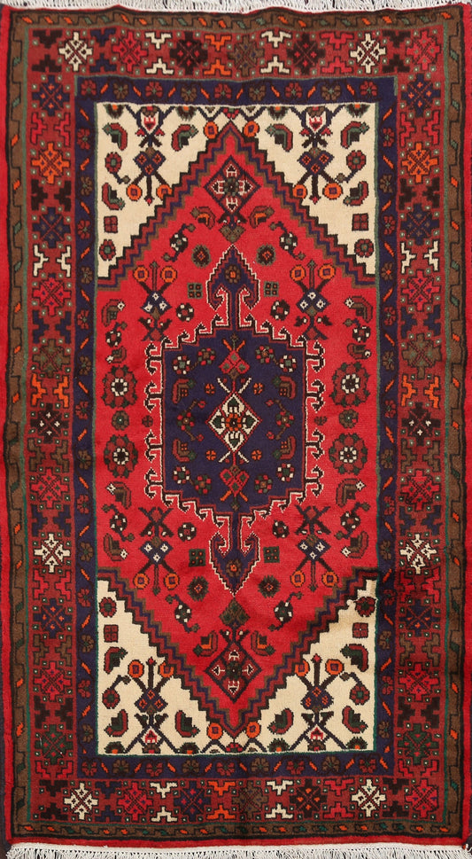 Tribal Hamedan Persian Area Rug 3x5