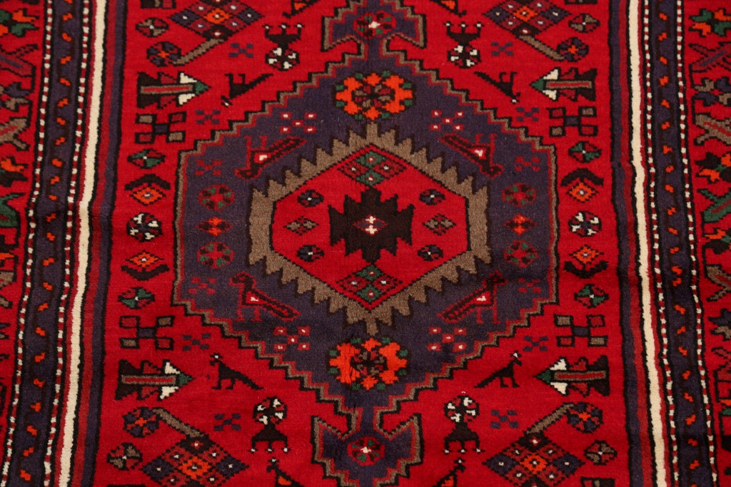 Tribal Hamedan Persian Area Rug 3x5