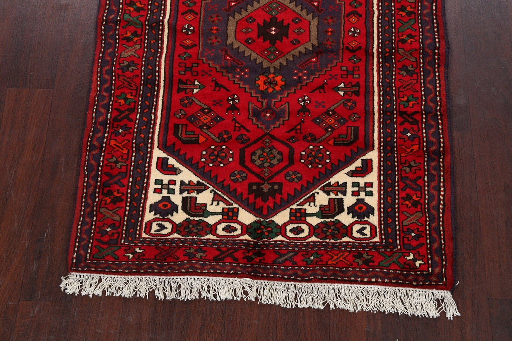 Tribal Hamedan Persian Area Rug 3x5