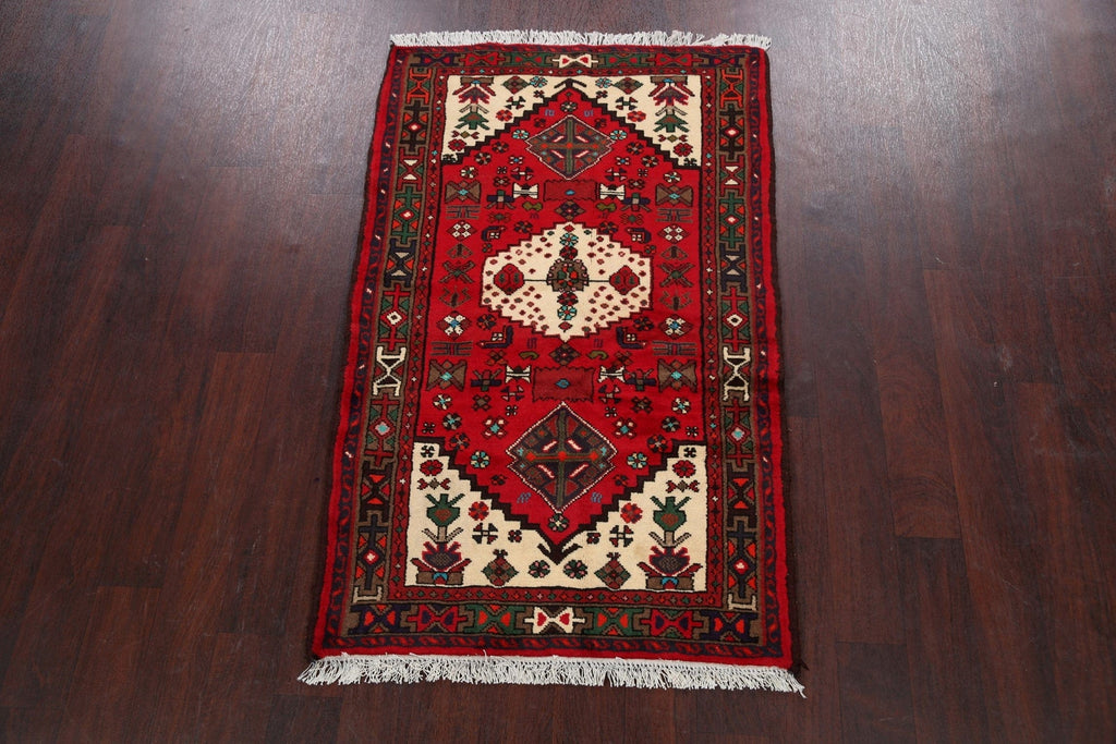 Geometric Hamedan Persian Area Rug 3x5