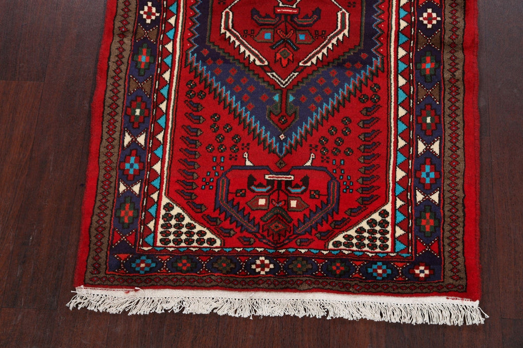 Geometric Hamedan Persian Area Rug 3x5