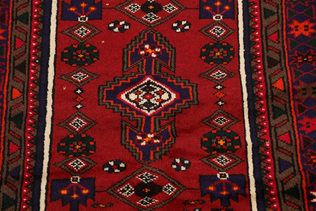 Geometric Hamedan Persian Area Rug 3x5