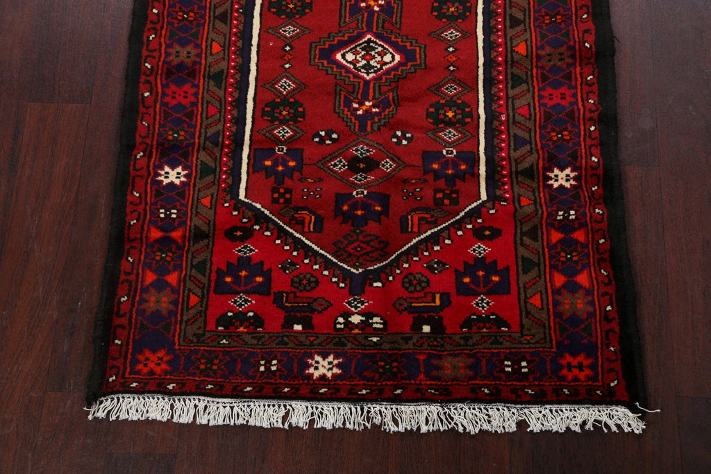 Geometric Hamedan Persian Area Rug 3x5