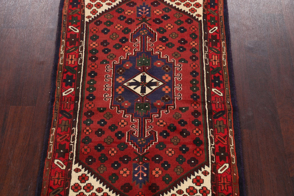 Geometric Hamedan Persian Area Rug 3x5