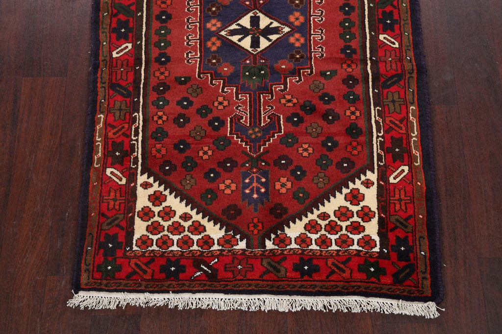 Geometric Hamedan Persian Area Rug 3x5