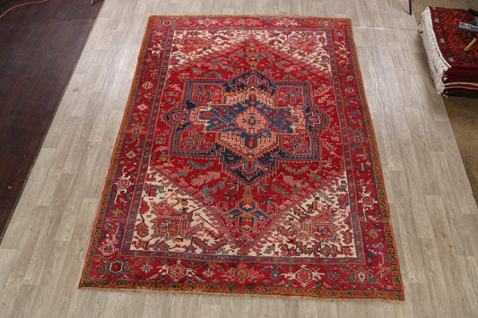 Geometric Heriz Persian Area Rug 8x11