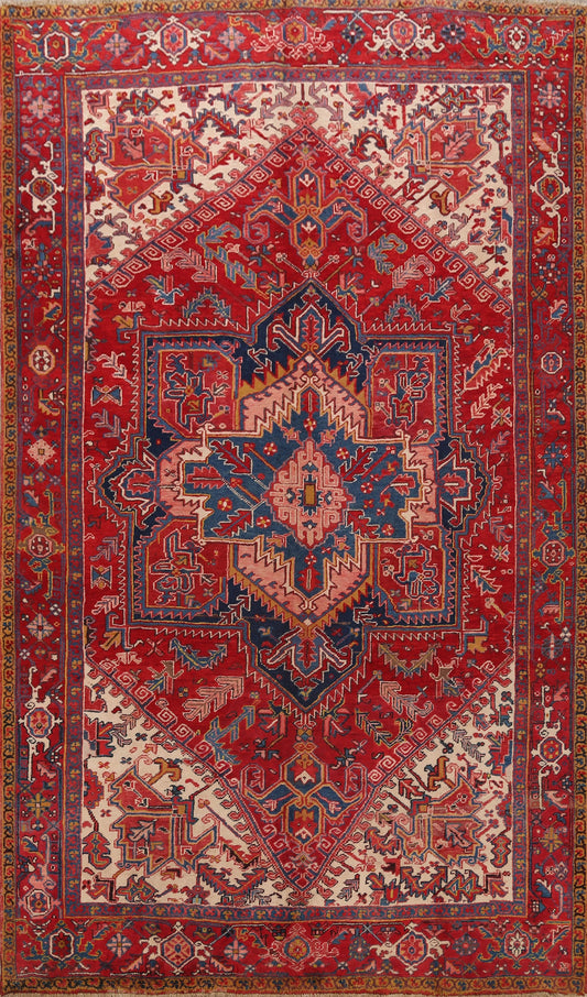 Geometric Heriz Persian Area Rug 8x11